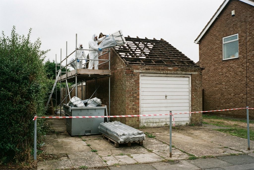 During: roof stripped back